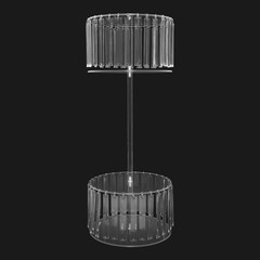 30*75cm Acrylic Flower Rack,2-tier Flower Stand With Hanging Pendants Forwedding