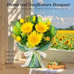 Preserved Sunflower Bouquet – Forever Flowers for Delivery, Yellow