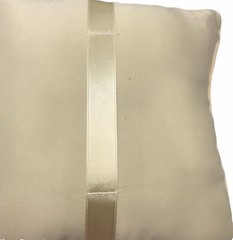 Lillian Rose Ring Pillow Ivory Sash Satin 8″ Square Silver Rhinestone Clasp