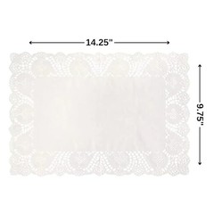 Elegant White Placemat Doilies (Pack of 8) – 9.75″ x 14.25″ – Premium Paper