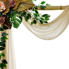 20ft Long Chiffon Wedding Arch Draping Fabric Curtain Panel Event Photo Backdrop