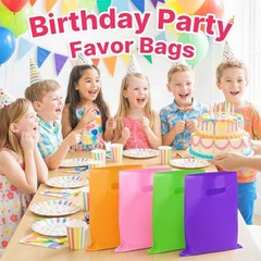 50 PCS Party Favor Gift Bags 8″x11″, Goodie 1 Count (Pack of 50) Multicolor