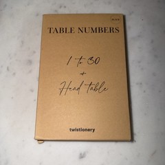 Table Numbers 1-30 – Double Sided Wedding Table Numbers with Head Table Card
