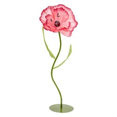 Handmade EVA Corn Poppy Floor Flowers Set Of 3 40×100,50×120,70×140cm Dark Pink