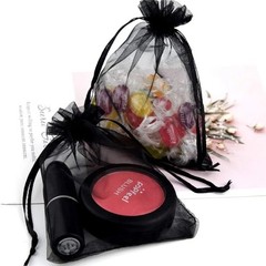 50Pcs 5×7 7×9 9x12cm Black Sheer Organza Drawstring Gift Bags Party Favor Jewel
