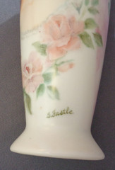 Vintage Bride Wedding Vase Hand Painted Artist Signed Porcelain Fine China 6.5″