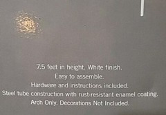 His And Hers Wedding Arch 7.5 Ft High White Finish Steel Tube Rust Resistant NEW