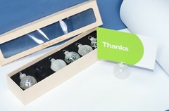 Vtg Darice Blown Glass Place Card Holder Holders Set Wedding Dinner Party