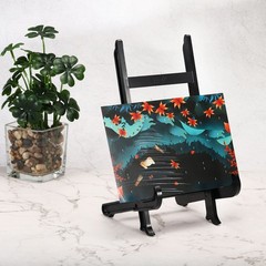 9″ Acrylic Plate Stand Holder, 2 Pack Table Use Picture Easel Frame Holder Black