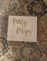 Gold Wedding Photo Booth Props On Sticks. Missing Few But ALOT Still There!