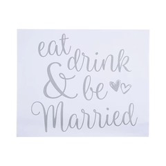 Eat Drink & Be Married Placemats, Wedding, Party Supplies, 25 Pieces