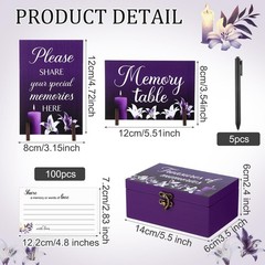 112 Pcs Celebration of Life Memory Cards Set Share a Memory Cards with Box 2 …