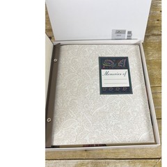 Hallmark Photo Album Feather Motif Autumn Colors Memories Scrapbook with Box