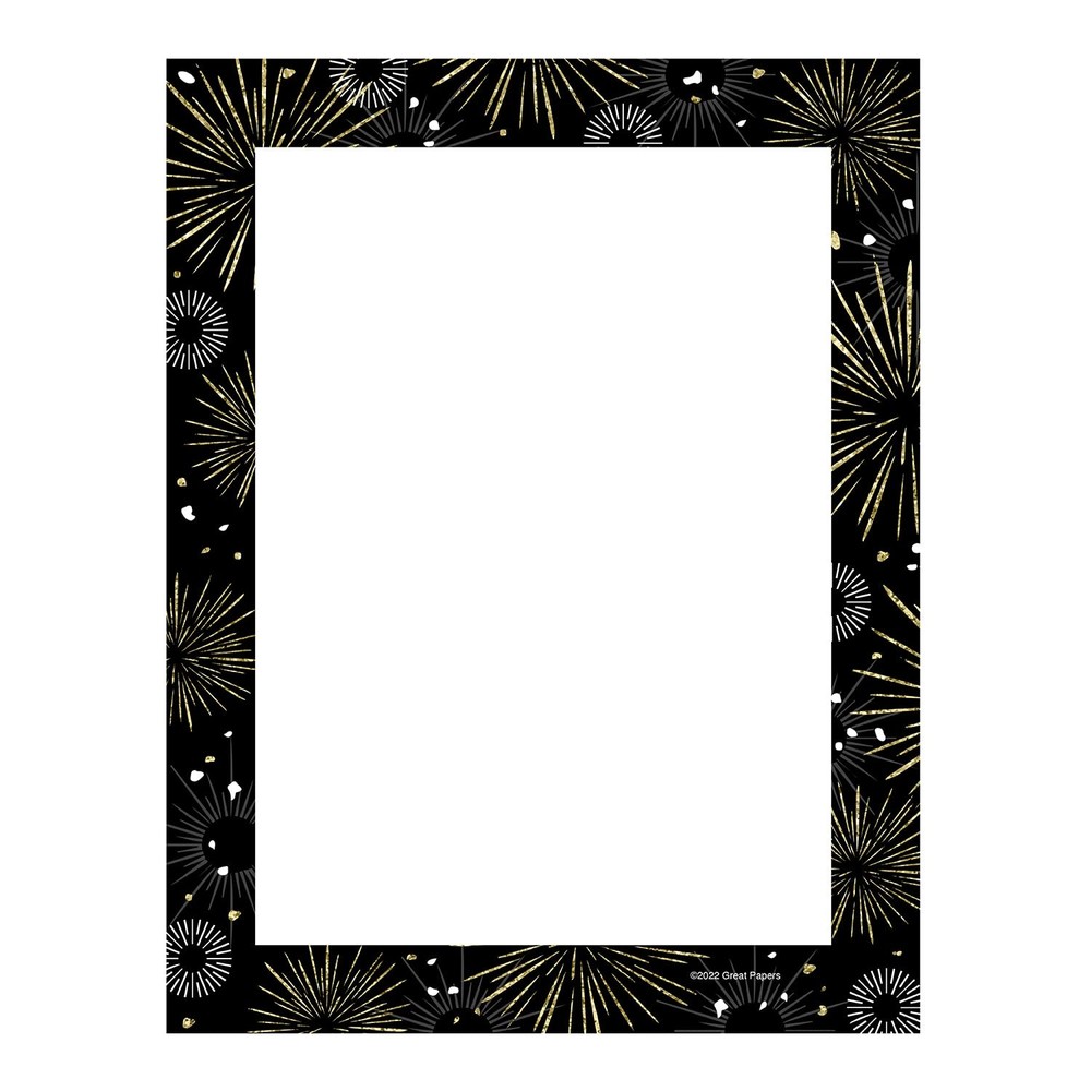 Happy New Year Holiday Letterhead / 50 Festive Fireworks, Fireworks