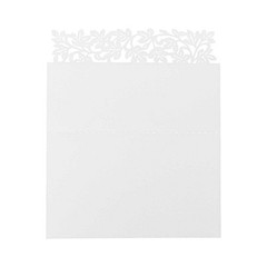 50 WHITE Paper Table Name PLACE CARDS Laser Cut Leaf Vine Design Party Events