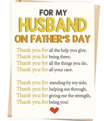 Romantic Fathers Day Card Gifts for Husband, Funny Husband Father’s Day Card …