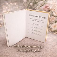Wedding Officiant Book with Pen – Ceremony Keepsake Journal