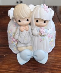 Precious Moments Wedding Unity Candle Set 848891 & 848883 2000