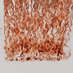 4 Pack Rose Gold Foil Curtain Birthday Decorations – 3.3×6.6ft Wavy Tinsel Fo…