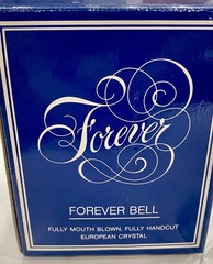 Forever Dove/ Hearts Etched Champagne Flutes Pair with Matching Bell Ornament