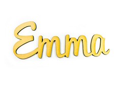 Personalised Custom MDF Wood Text Name Plaque Sign for Kid Baby Birthday Party