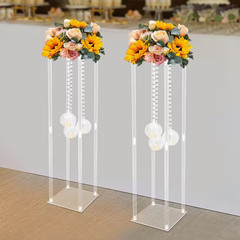 31.5 In. X 7.8 In. Rectangular Acrylic Decorative Stand Wedding Centerpieces wit