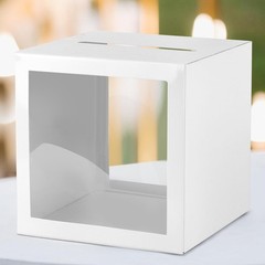 White Wedding Card Box Gift Card Holder Money Box Baby Shower Party