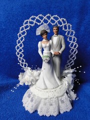 New Wilton «Heavenly» Designer Series Wedding Cake Top, grey Tux # 118-603