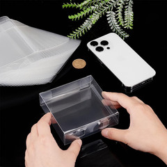 30PCS Clear Gift Boxes, 4x4x1.2inch Rectangle PVC Clear Wedding Favour Boxes for