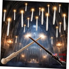 Floating Candles with Wand, 20Pcs White Hanging Candle for 20pc White-2Wand