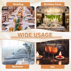 2Pcs Transparent Glass Candle Holder Tube Shade (H:3.9″ OD:4″)