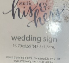 Studio His & Hers Wood Round Wedding Sign ‘Welcome to Our Beginning’ 16.73×0.59…