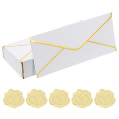 Envelope 4 1/8 x 9 1/2 inch with gold edge, for 50 pcs V fins, white