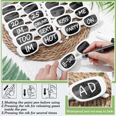Flutesan 24 Pcs Personalized Rectangle Sunglasses with 8 32 items, White