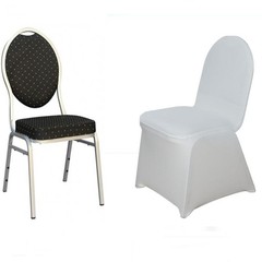 100 IVORY Banquet Stretch SPANDEX CHAIR COVERS Wedding Supplies Decorations