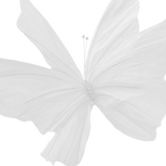 Wedding Artificial Butterfly Decorations Giant 3-head 53.15 inch White with Base