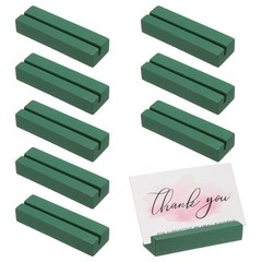 8 Pcs Wood Place Card Holders for Food Signs Green