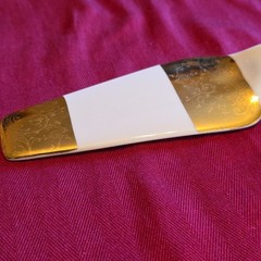 Wedding Cake Server VTG Gold Gilded Filigree Porcelain Dessert Pie Shabby Chic