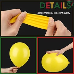 100 Pieces Juneteenth Day Latex Balloons Jamaica Rasta Reggae Red Green Yellow