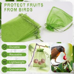 Elegant Green Organza Bags 4×6 – 50 Pack Drawstring Pouches for Any Occasion