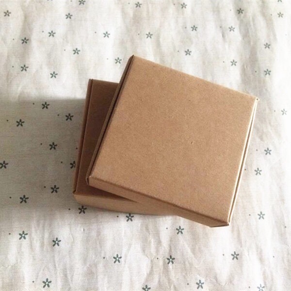 200x Kraft Paper Favour Boxes Party Baby Shower Gift Product Packing 7.5×7.5x3cm