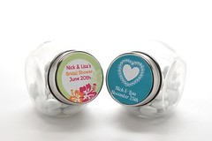 Enjoy Fresh Popcorn – Round Personalized Bridal Shower/Wedding Sticker Labels