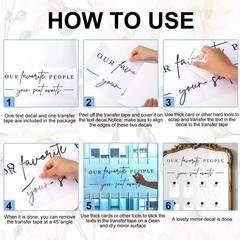 Wedding Seating Chart Decal Our Favorite People Mirror Stickers Removable Let…
