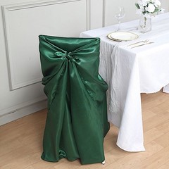 6 Hunter Green SATIN UNIVERSAL CHAIR COVER for Wedding Banquet Reception