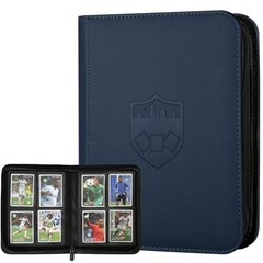 4 Pocket Ringless Side Loading Trading Card Binder, 160 Cards PU Fixed Page Z…