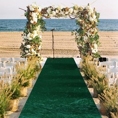 Aisle Runner Wedding Decoration Dark Green Velvet Aisle Runners Carpet Runner…