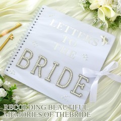 Fuyoooo 12 x 12 Inch Letters to The Bride Scrapbook Wedding Memory Book Brida…