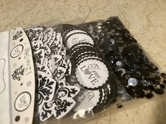 True Love Confetti TRIPLE PACK Wedding Glitter Table Decorations Black Silver!