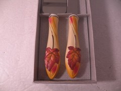 Wedding Serving Set Knife Simply Autumn Leaves Orange Fall Hortense B. Hewitt