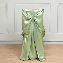 6 Sage Green SATIN UNIVERSAL CHAIR COVER for Wedding Banquet Reception
